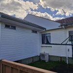 Soft washing weatherboard homes